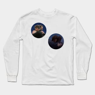 sam and dean hugs with stars supernatural circle design Long Sleeve T-Shirt